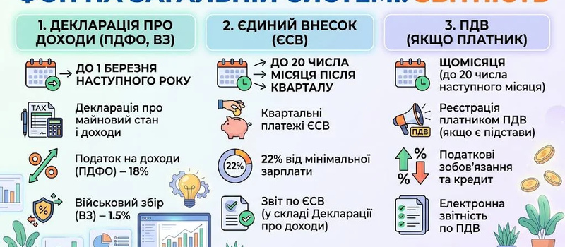 ФОП на общей системе отчетность – налоги, декларация и бухгалтерское сопровождение